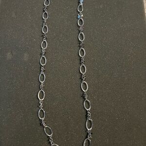 Lia Sophia Silver Oval Link Necklace
